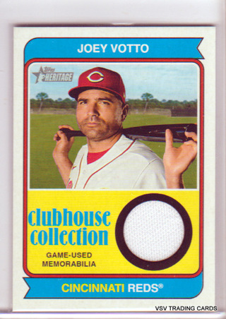Joey Votto, 2023 Topps Heritage RELIC Card #CCR-JV, Cincinnati Reds