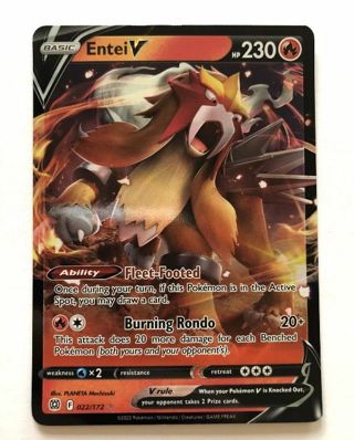 NM Ultra Rare Entei V Pokemon card