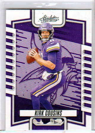 QB - Kirk Cousins, 2023 Panini Absolute Card #25, Minnesota Vikings, (EL2)