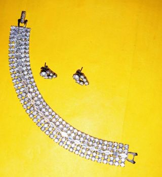 CZ Bracelet and Earrings
