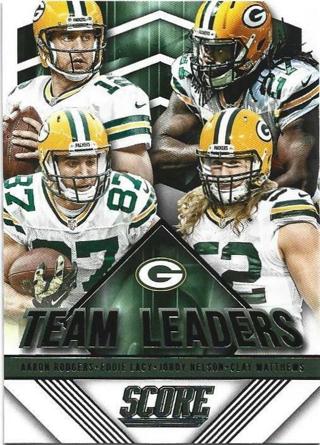 2015 SCORE GREEN BAY PACKERS TEAM LEADERS CARD