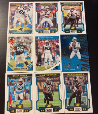 9 Carolina Panthers football cards 