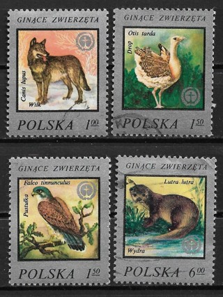 1977 Poland Sc2215-8 Wildlife Protection used/CTO C/S of 4