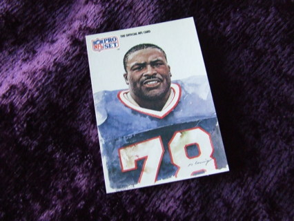 1991 Bruce Smith Buffalo Bills Pro Set All AFC Team Card #417 Hall of Famer