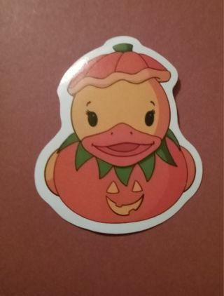 Pumpkin duck sticker #16