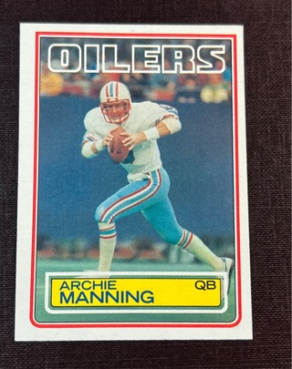 1983 Topps Archie Manning #278 Houston Oilers