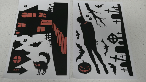 (2) New Sheets of Halloween Window Clings