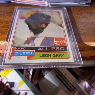 1981 topps all pro Coca Cola Leon gray football card 