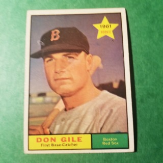 1961 - TOPPS EXMT - NRMT BASEBALL - CARD NO. 236 - DON GILE ROOKIE - RED SOX