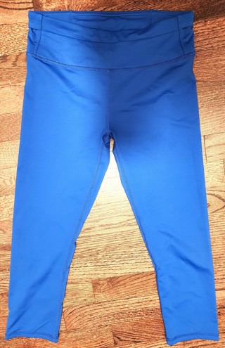 NEW - Fabletics - blue pull on ankle leggings - size XS