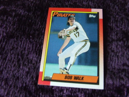 1990 Bob Walk Pittsburgh Pirates Topps Card #754