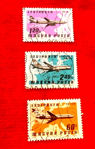 3- Magyar Posta {Hungary} Postage Stamps.