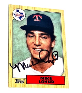 Autographed 1987 Topps Mike Loynd Rookie Texas Rangers #126