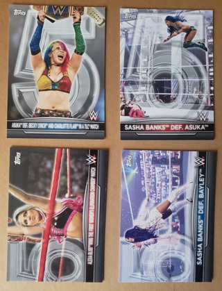 2021 Topps WWE Women's Division - 5th Anniversary Women's Championship Tribute 4 different Cards