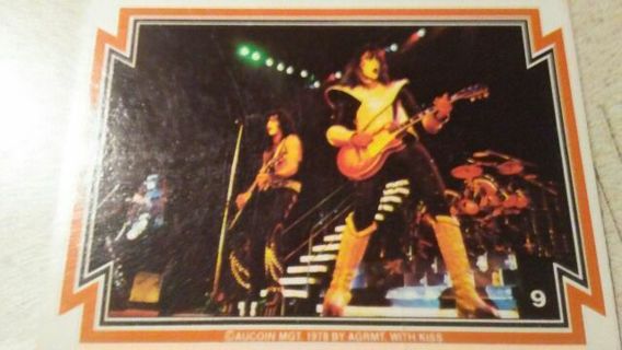 1978 ORIGINAL KISS AUCOIN GENE/PAUL/ACE TRADING CARD# 9