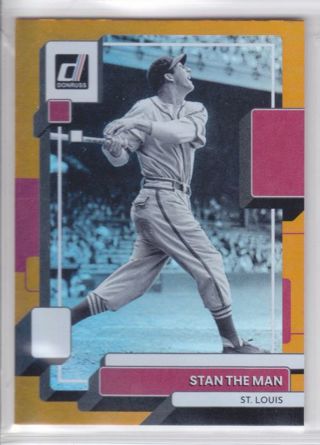 Stan Musial 2022 Panini Donruss Holo Orange Nickname Variation St. Louis Cardinals