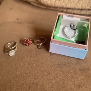 4 Sterling Silver Rings 