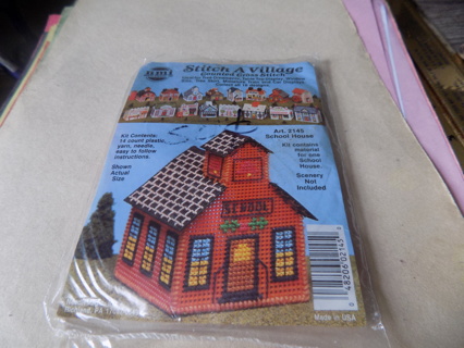 NIP Stitch a Village Counted Cross Stitch kit Schoolhouse