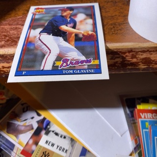 1991 topps Tom glavine baseball card 