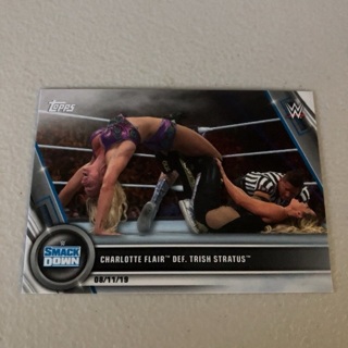 2020 Topps WWE Women's Division - [Base] #65 SmackDown - Charlotte Flair def. Trish Stratus