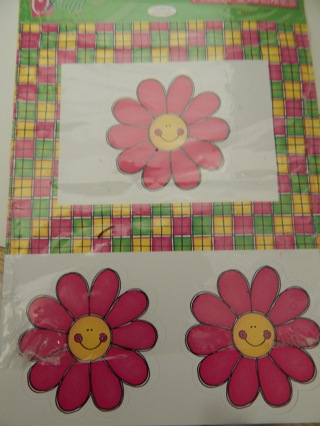 Scrapbook Paper "PRETTY PINK DAISY" card Frame & inserts.