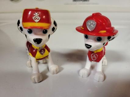 2 figures of Marshall from Paw Patrol