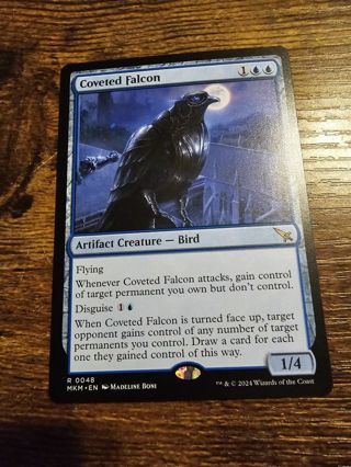 Magic the gathering mtg Coveted Falcon rare card Murder Karlov Manor