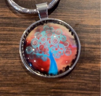 Blue Tree of Life Keychain