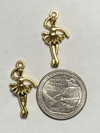 ANTIQUE GOLD CHARMS~#6~SET OF 2~FREE SHIPPING!