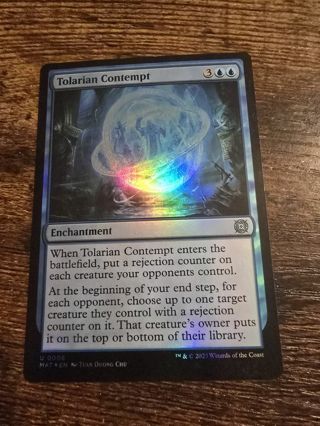 Magic the gathering mtg Tolarian Contempt foil card March of the machine