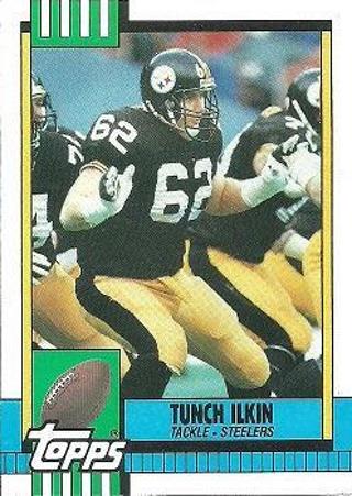 Tradingcard - 1990 Topps #180 - Tunch Ilkin VAR - Pittsburgh Steelers VAR: Disclaimer on back 