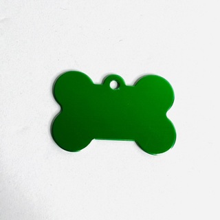 Green Dog Bone Shaped Aluminum Blank 