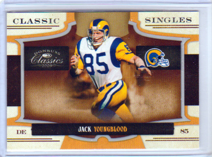 Jack Youngblood, 2009 Panini Donruss Singles Card #13, Los Angeles Rams. 093/250, (L2