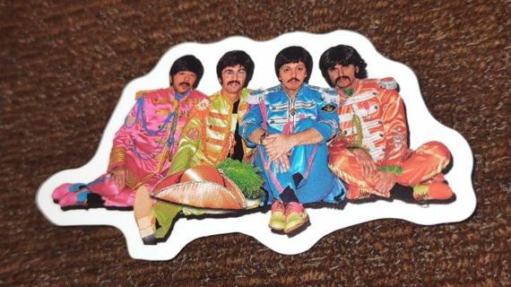 The Beatles band sticker Sergeant pepper Xbox One PlayStation 4 hard hat cooler water bottle