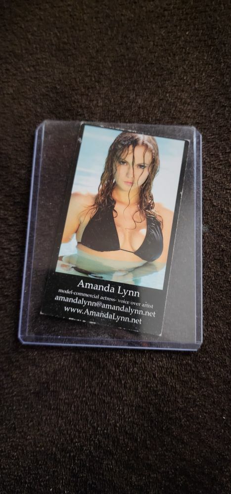 FREE: Amanda Lynn autographed buisness card model benchwarmer swimsuit model