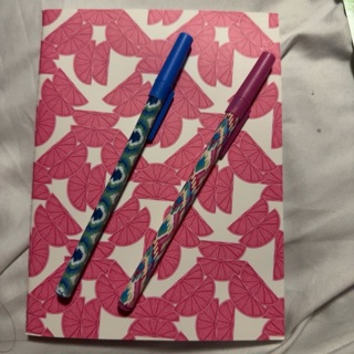 Cute journal and 2 pens 