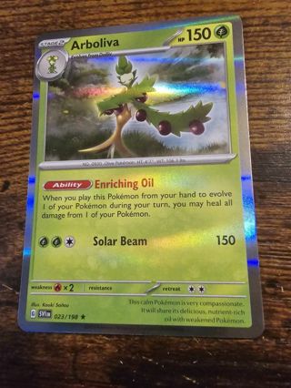 Pokemon Arboliva holo rare card 023/198