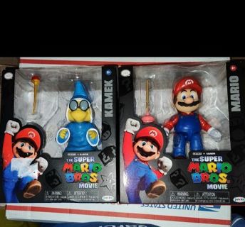 2 Super Mario Bros 5" inch Figures Mario and Kamek (Brand New) NINTENDO