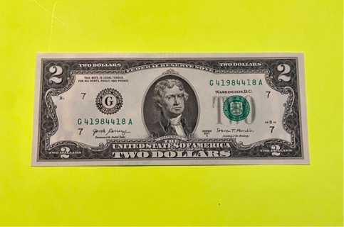 Two Dollar Fancy Serial Number!!