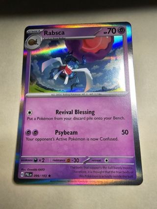 Pokemon Rabsca holo rare card 099/193