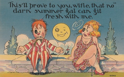 Vintage Unused Postcard: d: Comic:  This Will Prove To You Wifie