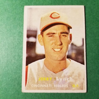 1957 TOPPS BASEBALL CARD - NO. 358 - JERRY LYNCH - REDLEGS