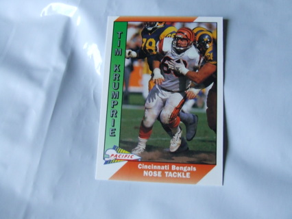 1991 Tim Krumprie Cincinnati Bengals Pacific Card #70