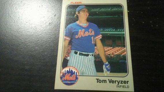 1983 FLEER TOM VERYZER NEW YORK METS BASEBALL CARD# 559