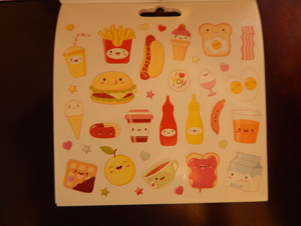 Beautiful & colorful "FUN FAST FOODS" sticker