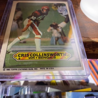 1983 topps cris collinsworth football sticker 