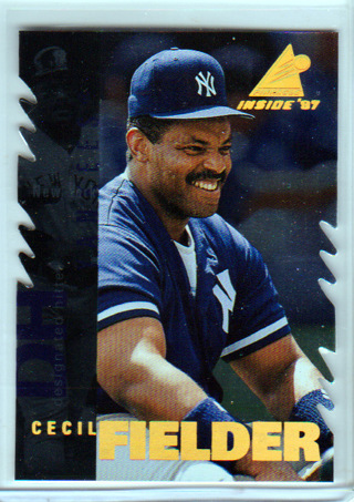 Cecil Fielder,1997 Pinnacle Die-Cut Card #86, New York Yankees, (L3