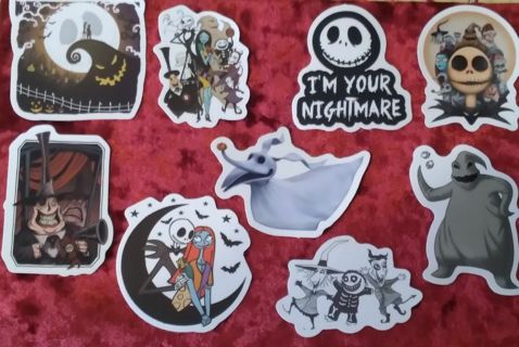 9 - "NIGHTMARE BEFORE CHRISTMAS" STICKERS (1 FREE STICKER INCLUDE W/WIN)