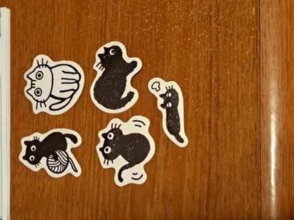 5 Cat Stickers