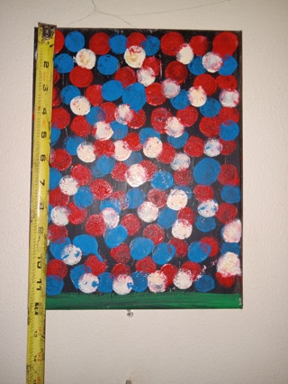 ♡Red♡White♡Blue♡ Stamp-Dot Canvas ♡ 